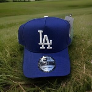 New Era 9forty Los Angeles Dodgers Blue Adjustable One Size Rare Hat